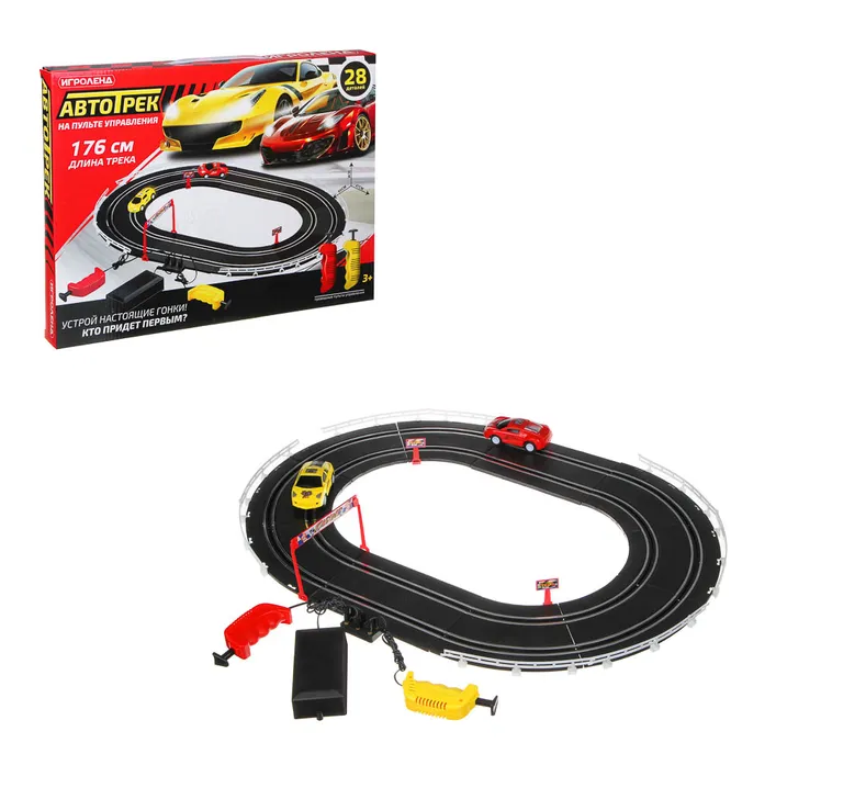 Masofadan boshqarish pultidagi Igrolend avtotreki